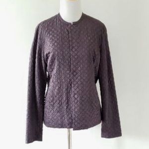 Eileen Fisher silk quilted jacket